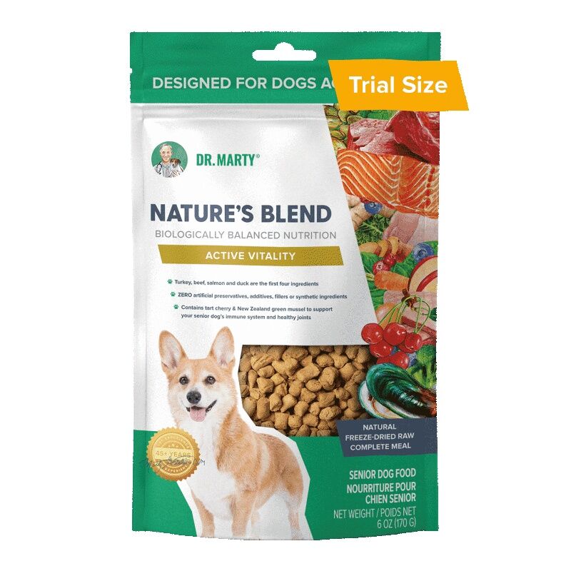Dr. Marty Nature's Blend Active Vitality Premium Freeze-Dried Raw Dog Food, 6-Oz