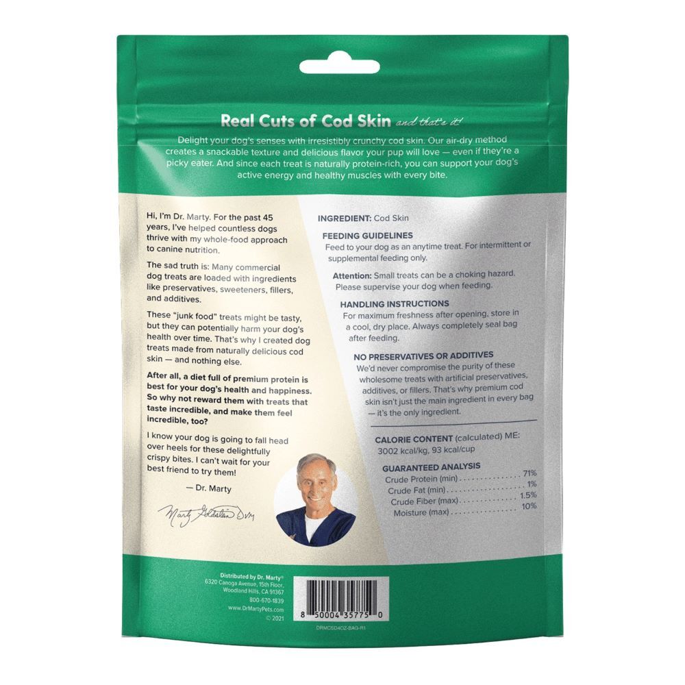 Dr. Marty Cod Crispies Air-Dried Dog Treats, 4-Oz