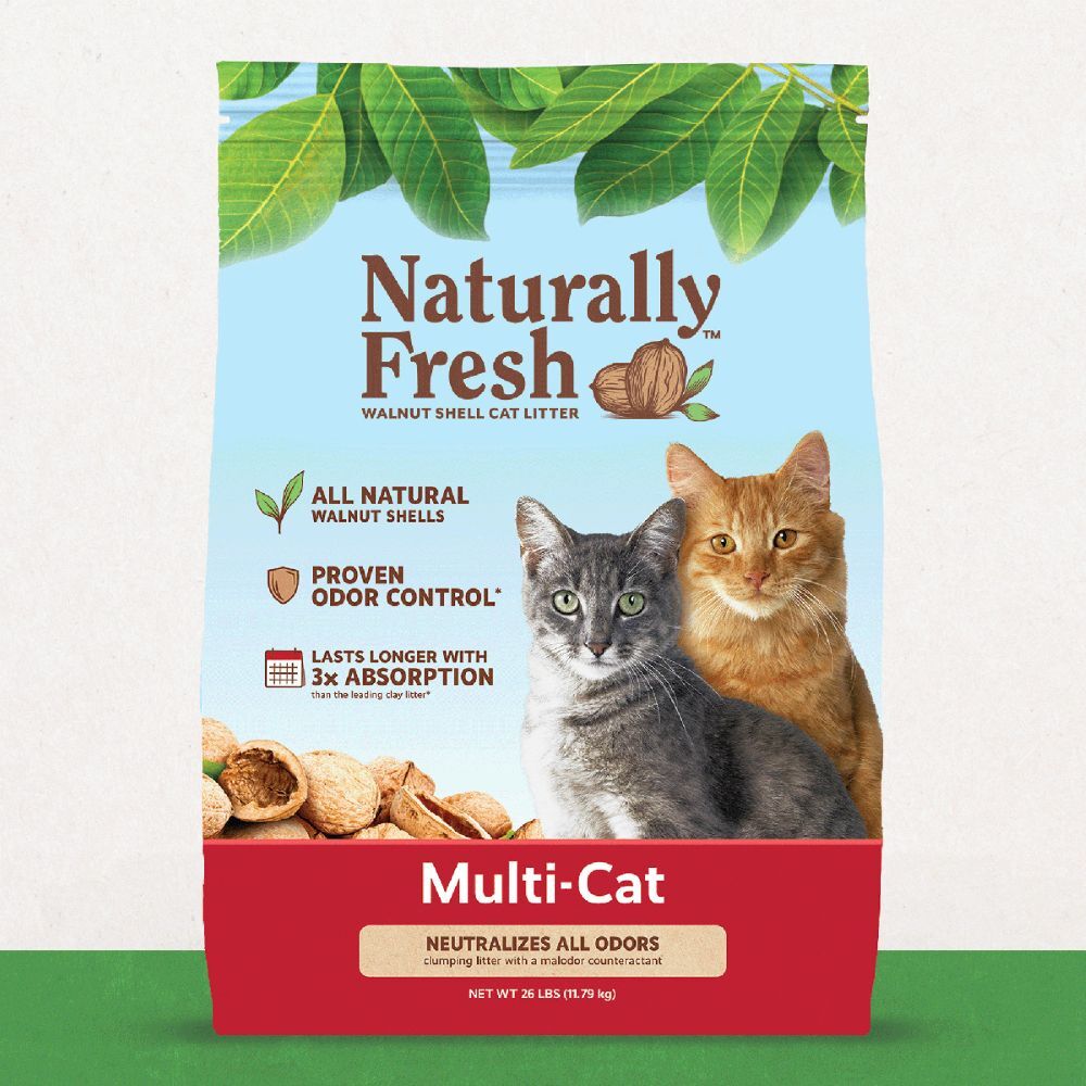 Naturally Fresh Multi-Cat Formula Walnut Smell Cat Litter, 26-Lb