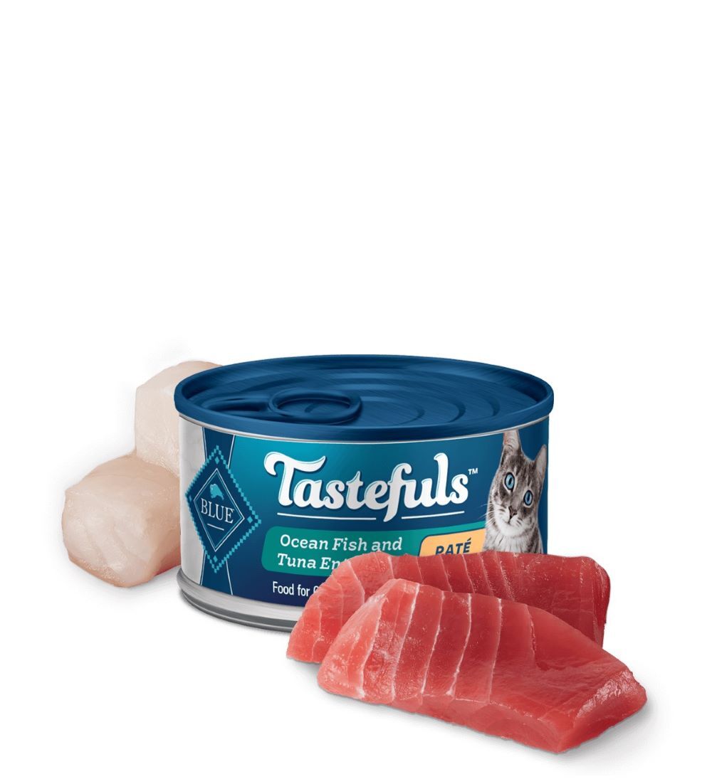 Blue Buffalo Tastefuls Ocean Fish and Tuna Paté Cat Food, 5.5-Oz