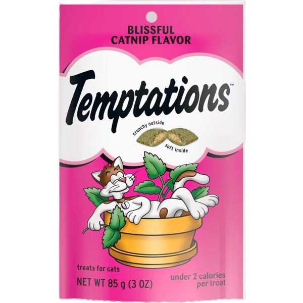 Temptations Blissful Catnip Flavor Cat Treats, 3-Oz