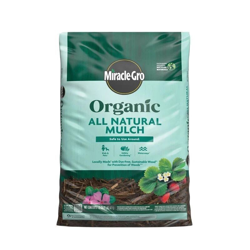 Miracle-Gro Organic All Natural Mulch, 1.5-Cu Ft