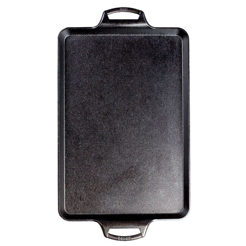 Lodge Seasoned Cast Iron Baking Pan, 15.5-In x 10.5-In