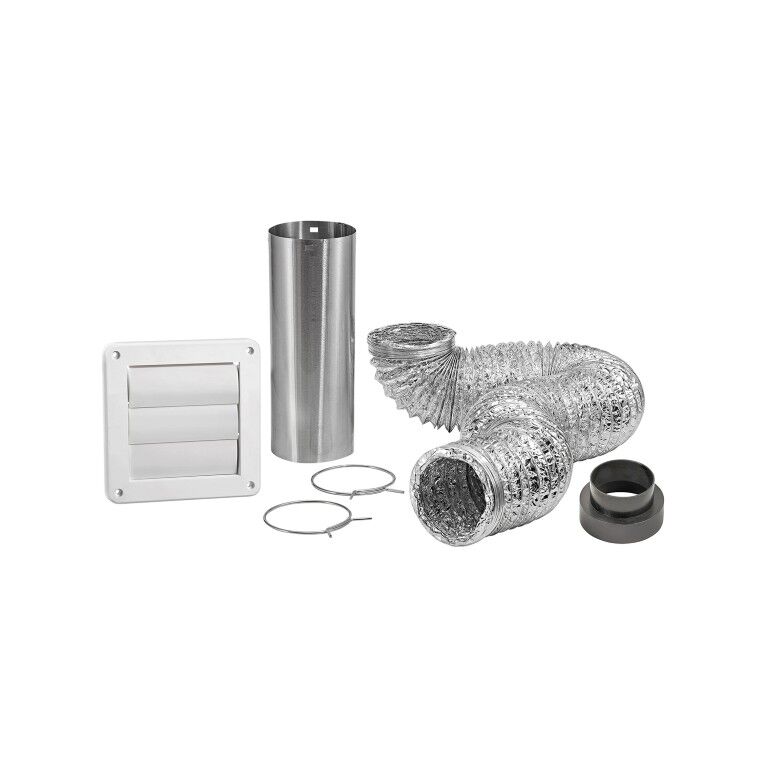Lambro Bath Fan Exhaust Through the Wall Louvered Vent Kit, 4-In x 8-Ft