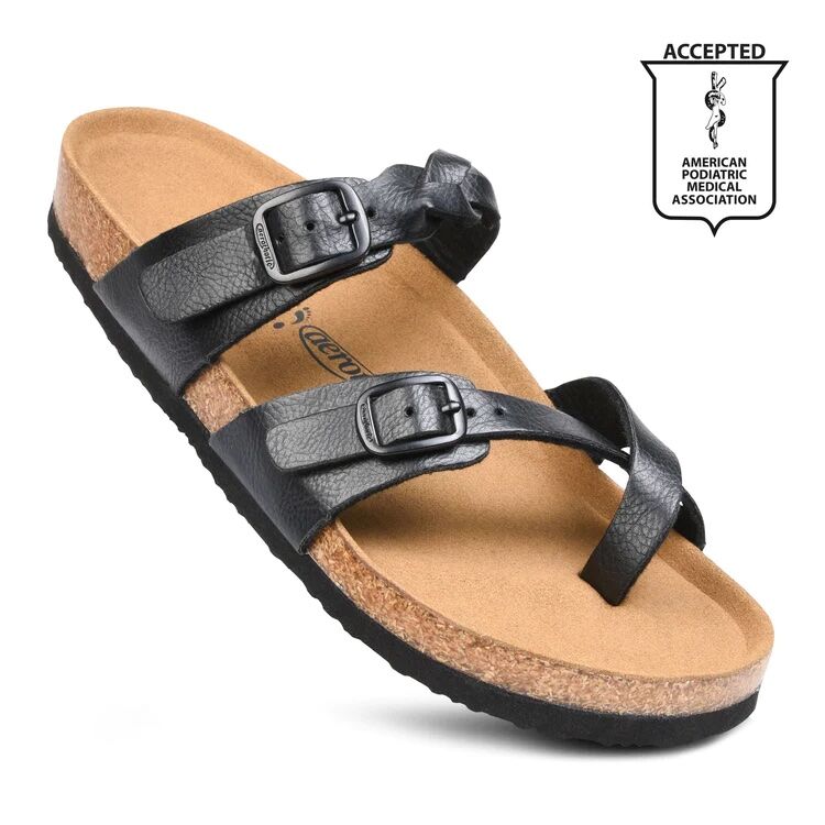 Women's Irenic Strappy Slide Sandals in Black