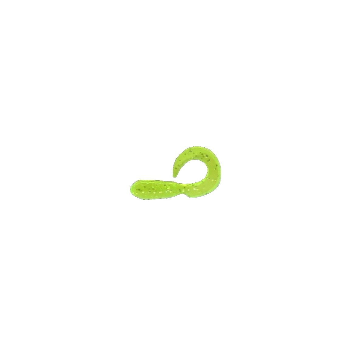 Jerry's Lures Assault Grub Chartreuse Bait, 1-In, 20-Pk