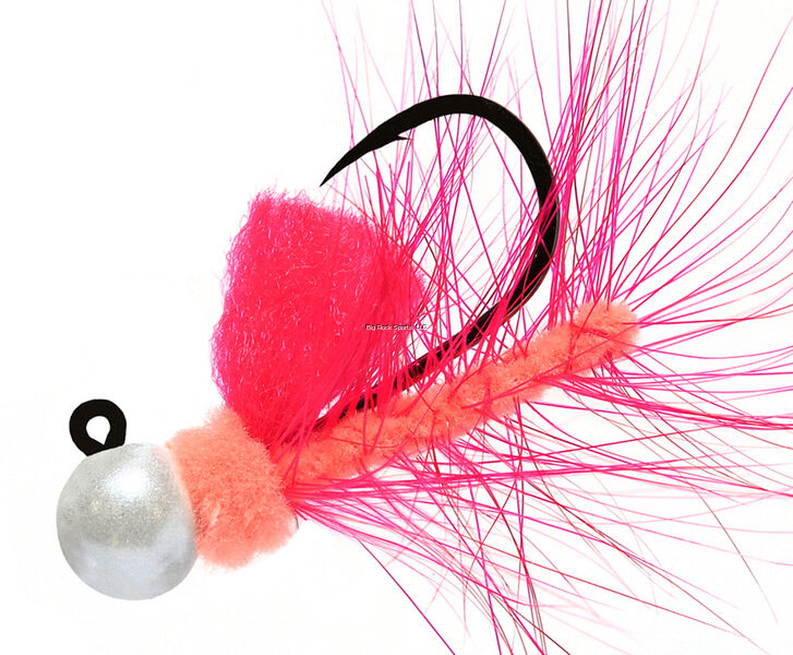 Aerojig Peach/Pink Hackle Jig #66, 1/4-Oz