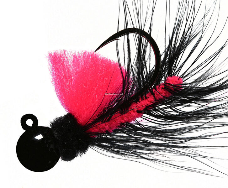 Aerojig Black/Cerise Hackle Jig #68, 1/4-Oz