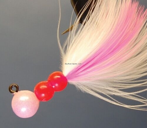 Hawken Fishing SMJ Bead Jig Pro Pink/White, 1/8-Oz