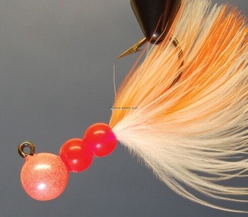 Hawken Fishing SMJ Bead Jig Pro Orange/White, 1/8-Oz