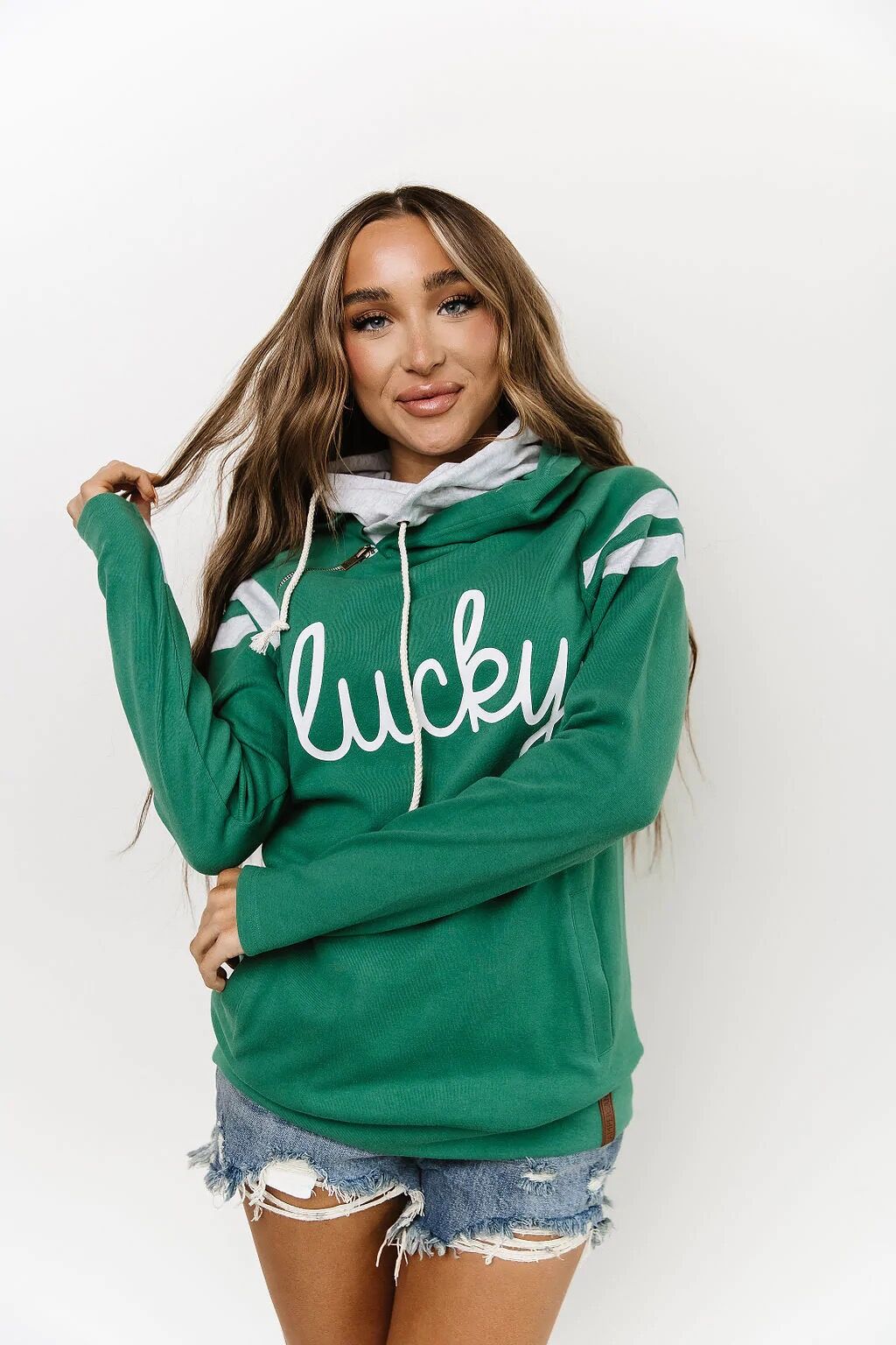Women's DoubleHood® Sweatshirt in Happy Go Lucky