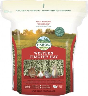Oxbow Western Timothy Hay, 15-oz Bag for Rabbits, Guinea Pigs & Small Animals