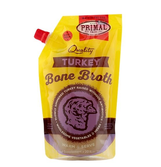 Primal Turkey Bone Broth Wet Dog Food, 20-Oz Container 