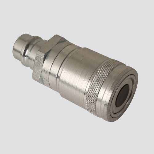 Apache Quick Disconnect Skid Steer Coupler, 1/2" Flat Face Male Tip x 1/2" Flat Face Female Coupler