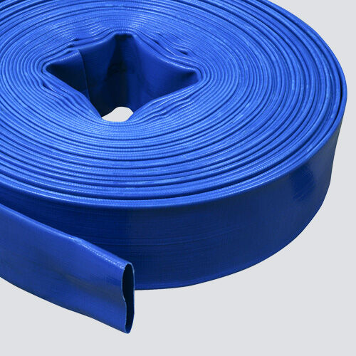 Apache Blue Standard Duty PVC Layflat Discharge Coiled Hose, 2-In X 100-Ft