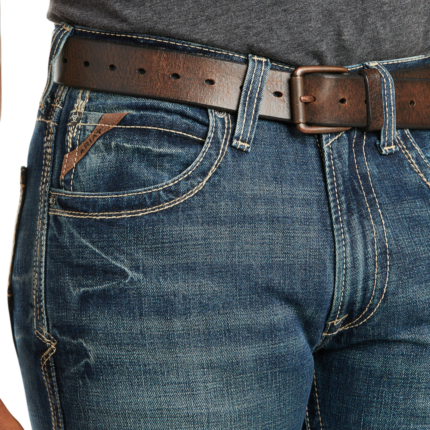 Ariat Men's M5 Slim Boundary Stackable Straight Leg Jean