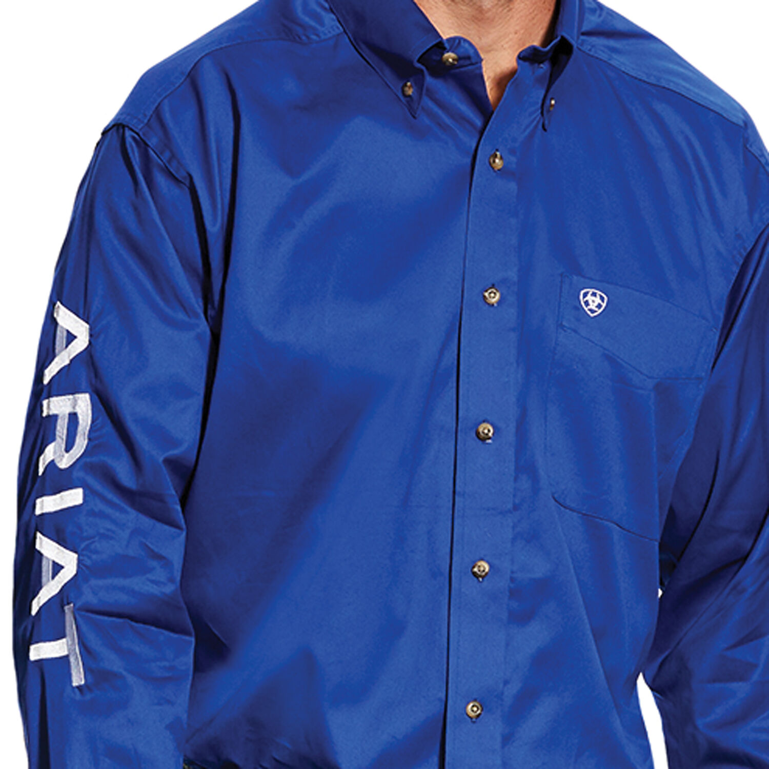 Men's Ariat Twill Classic Fit Shirt in Ultra Marine