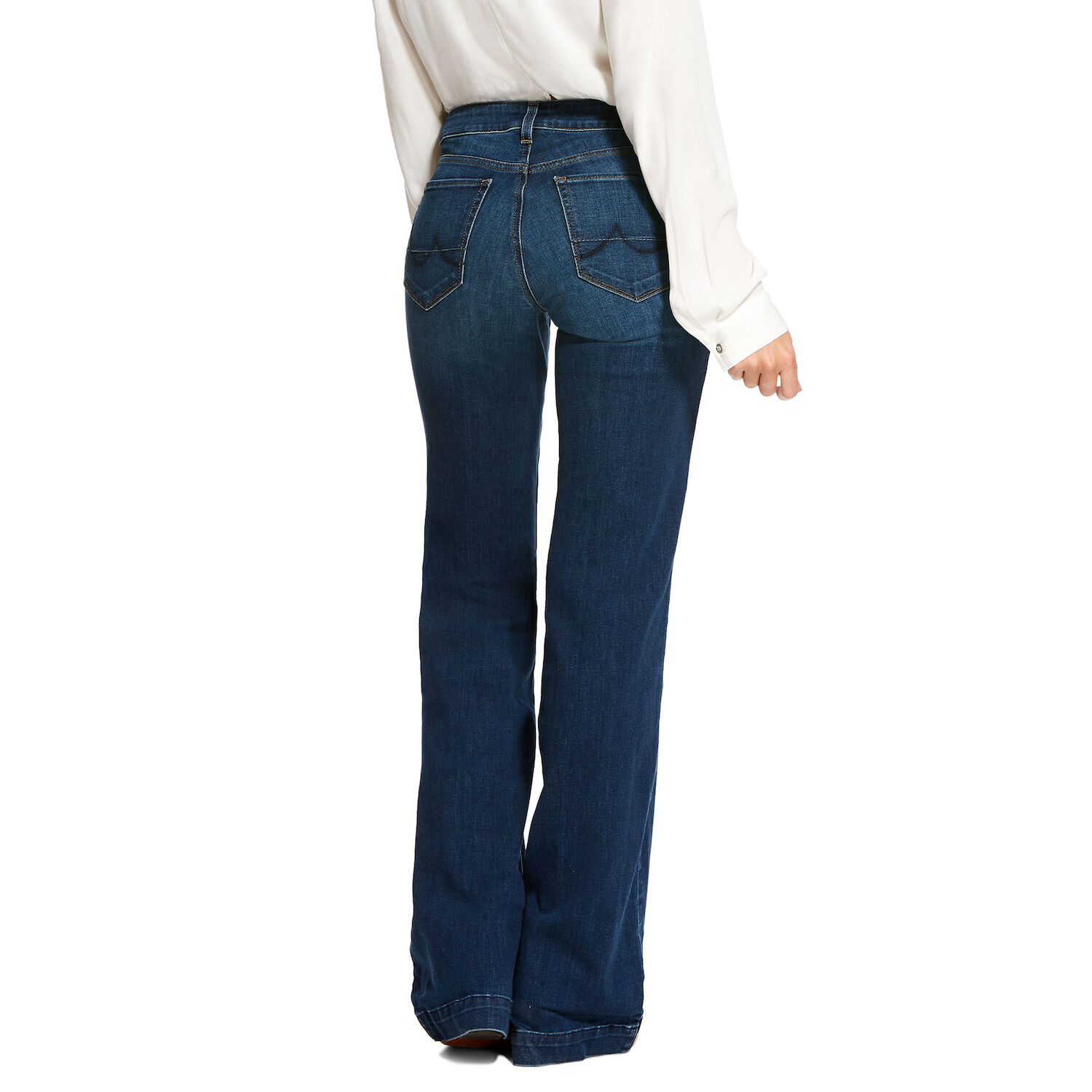 Ariat Women's Trouser Mid Rise Stretch Kelsea Wide Leg Jean in Joanna