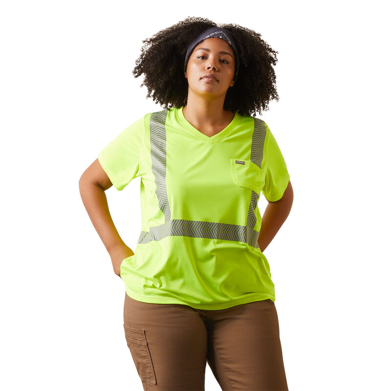 Women's Rebar Hi-Vis ANSI T-Shirt in Yellow
