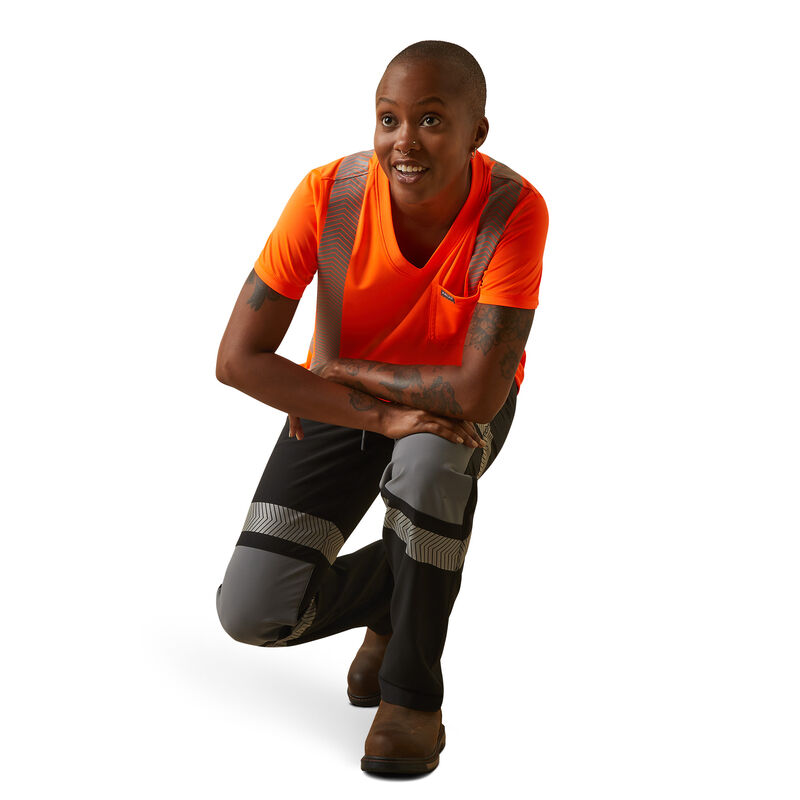 Women's Rebar Hi-Vis ANSI T-Shirt in Orange