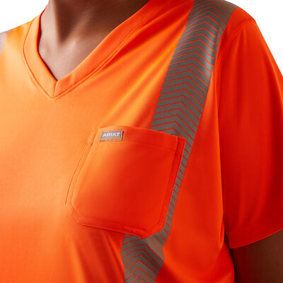 Women's Rebar Hi-Vis ANSI T-Shirt in Orange