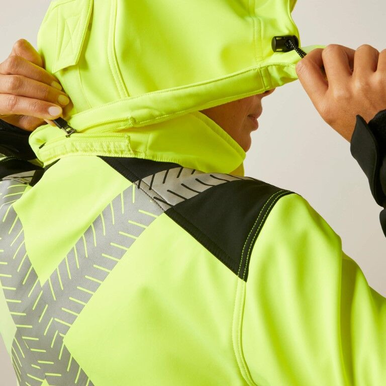Ariat Women's Rebar Hi-Vis Softshell Jacket in Hi-Vis Yellow