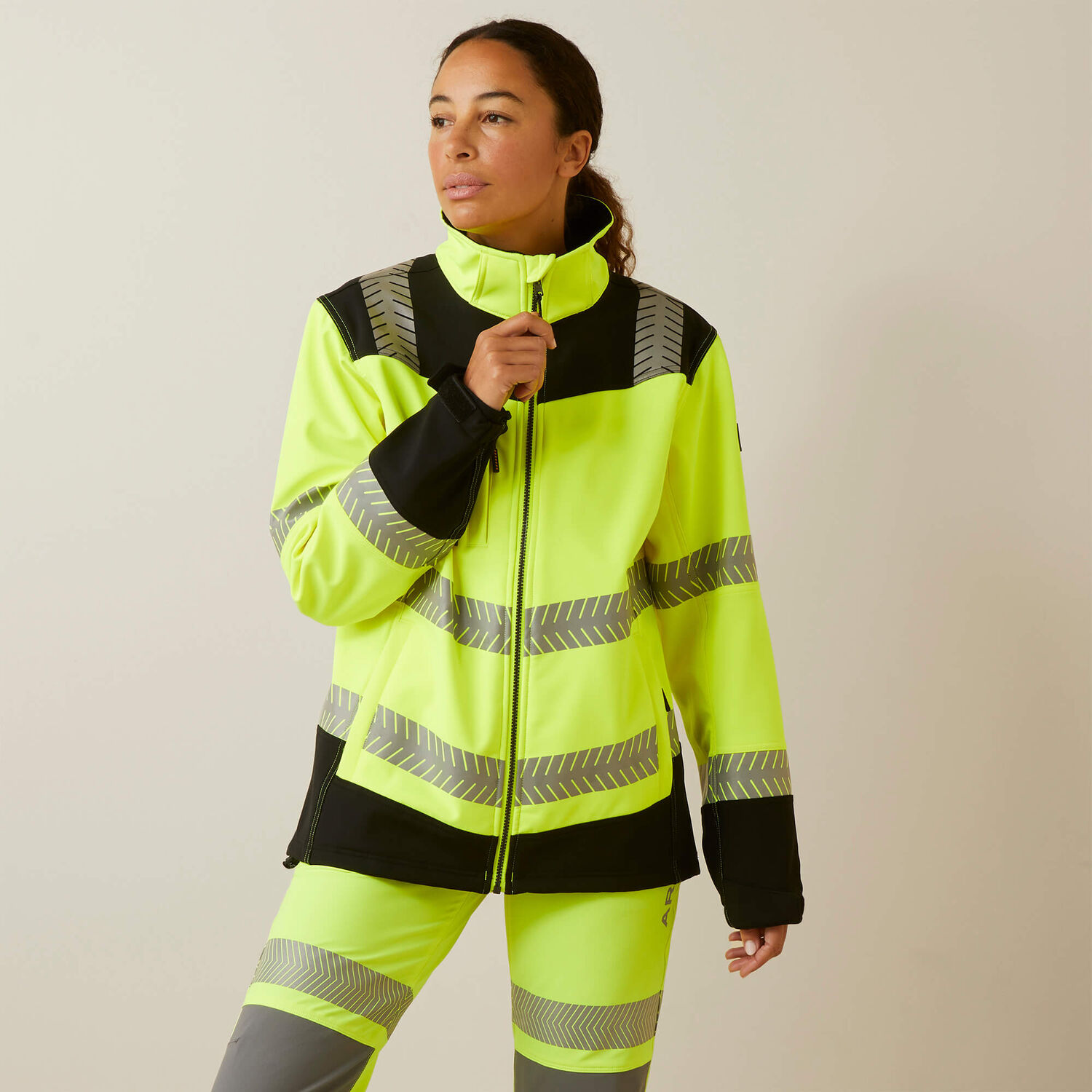 Ariat Women's Rebar Hi-Vis Softshell Jacket in Hi-Vis Yellow