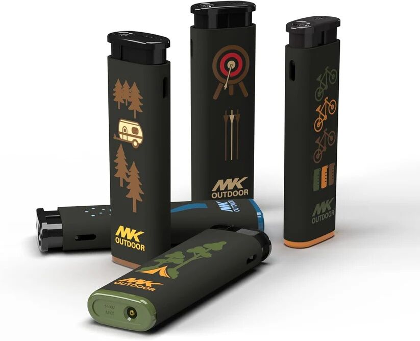 MK Lighter Outdoor Series Windproof Flame Alpine Set Pocket Lighters, 4-Pk
