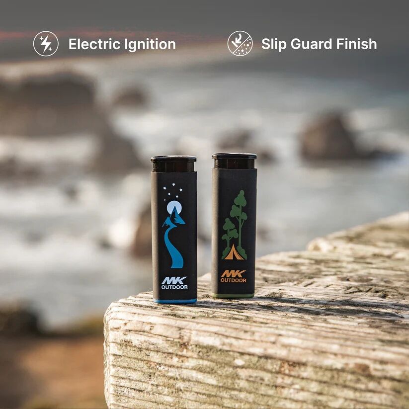 MK Lighter Outdoor Series Windproof Flame Alpine Set Pocket Lighters, 4-Pk