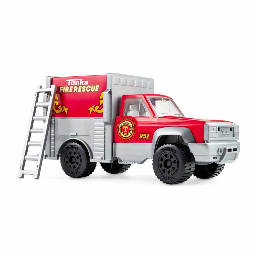Basic Fun Tonka Steel Classic Fire Rescue Truck Toy