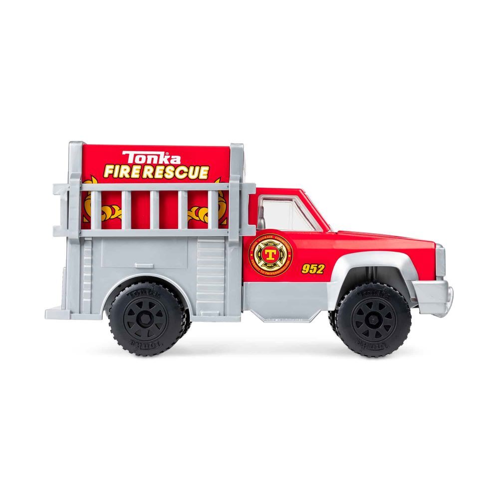 Basic Fun Tonka Steel Classic Fire Rescue Truck Toy