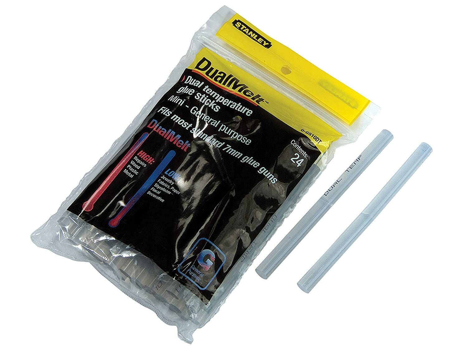 Stanley Dual Temp Mini Glue Stick, 4 In. Length X 3 In. Height (Pack Of 24)