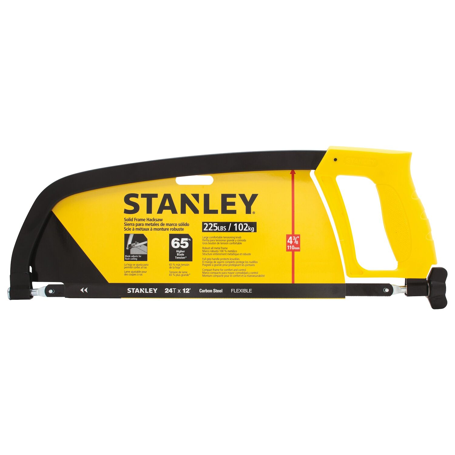 Stanley Hand Saw, High Tension Hacksaw, 12-Inch