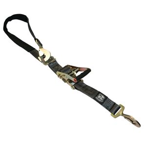 Bulldog Winch Ratcheting Axle Tie-Down Strap With 10K Breaking Strength, 2-In x 10-Ft