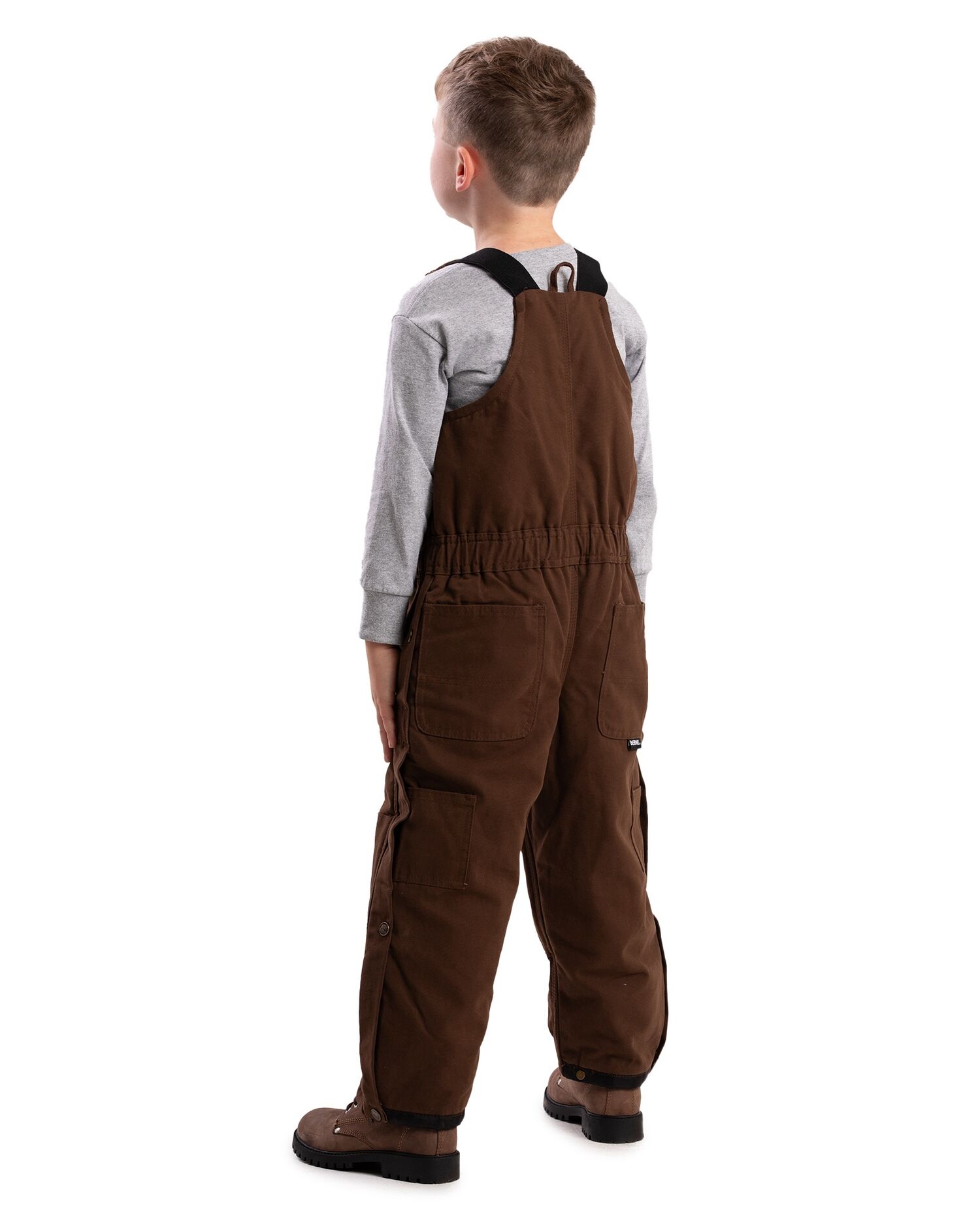 Youth Softstone Insulated Bib Overall in Bark