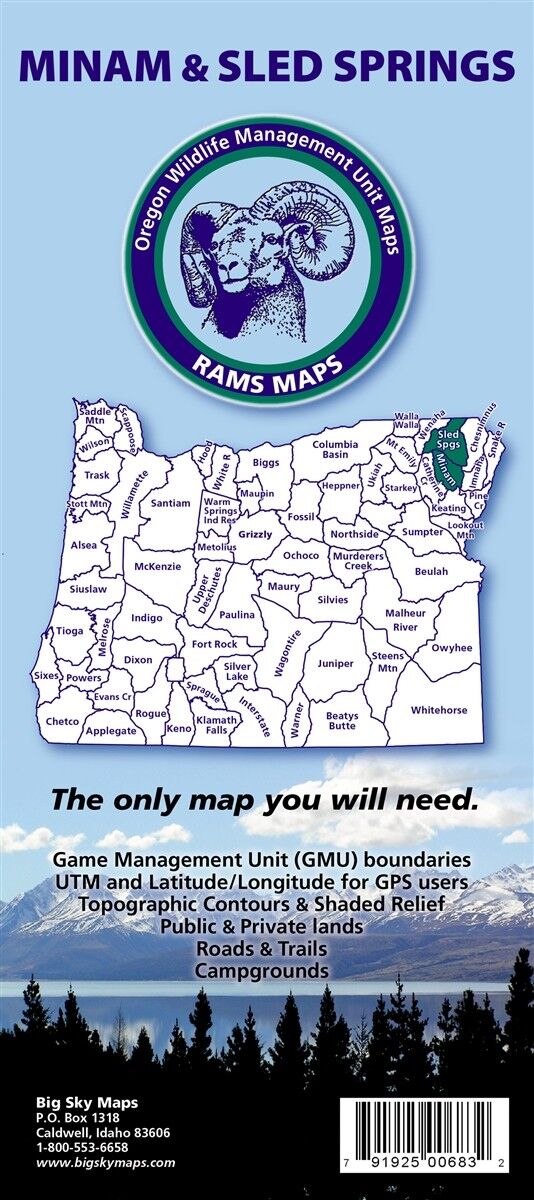 Rams Maps Oregon Minam / Sled Springs GMU Map