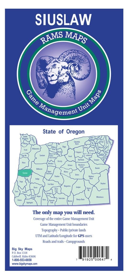 Big Sky Maps Siuslaw GMU Map