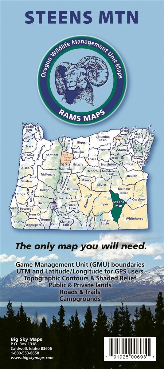 Rams Maps Steens Mountain GMU Map