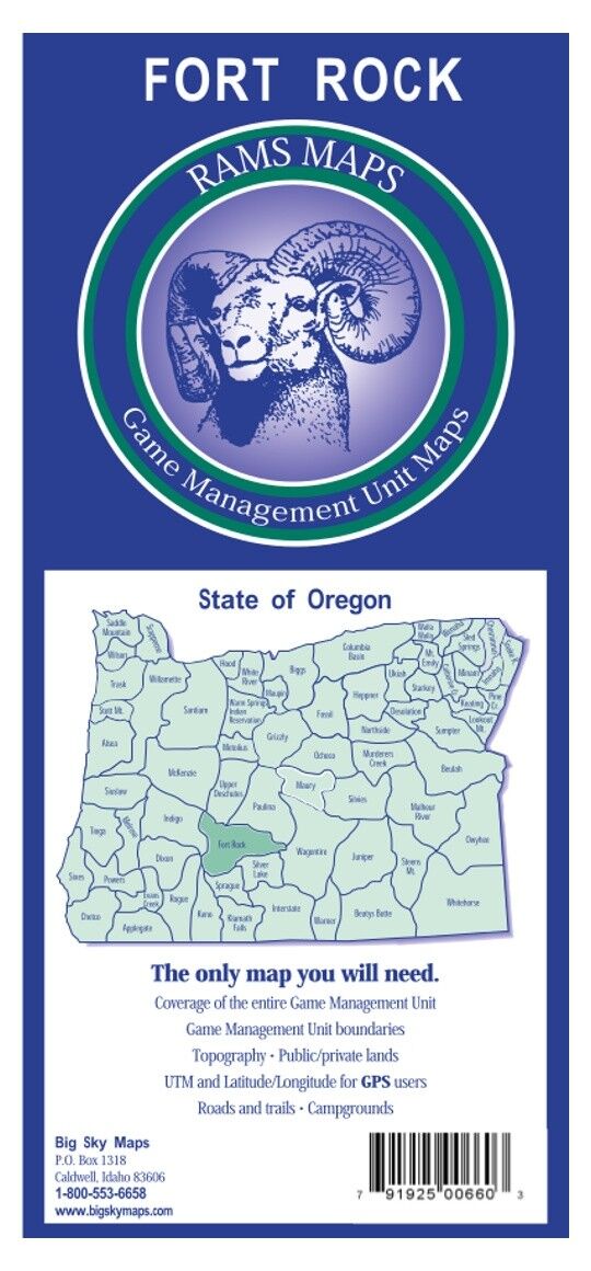 Rams Maps Oregon Fort Rock GMU Map