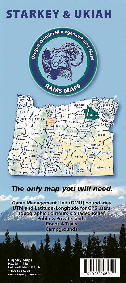Rams Maps Oregon Starkey Ukiah GMU Map