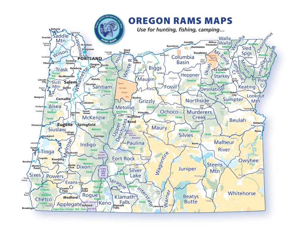 Rams Maps Walla Walla/Wenaha/Mt Emily GMU Map