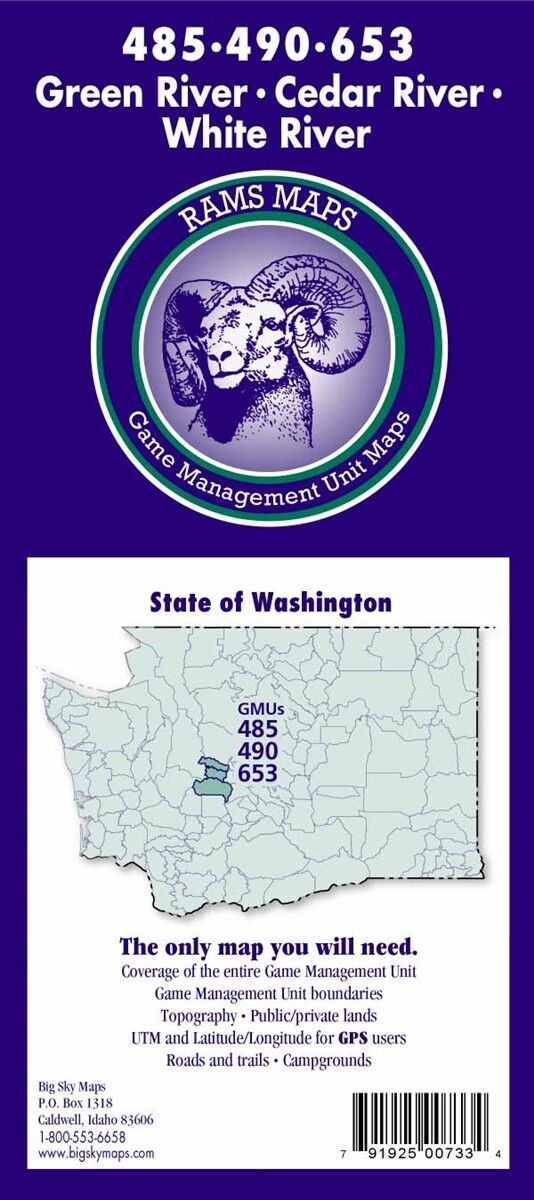 Rams Maps Green River/Cedar River/White River GMU Map