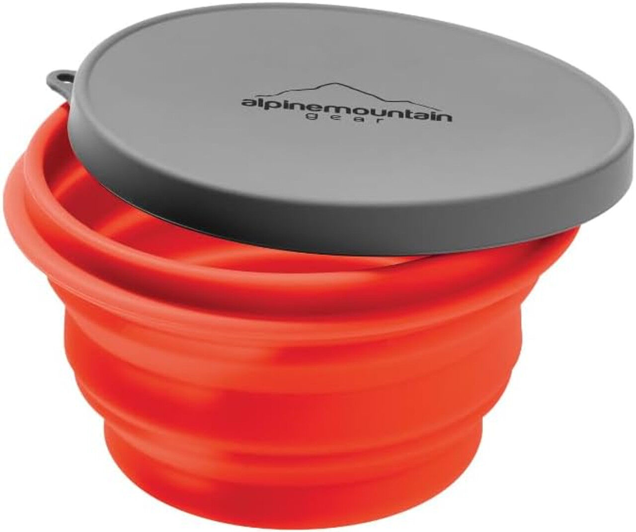 Alpine Mountain Gear Red Collapsible Silicone Container With Lid