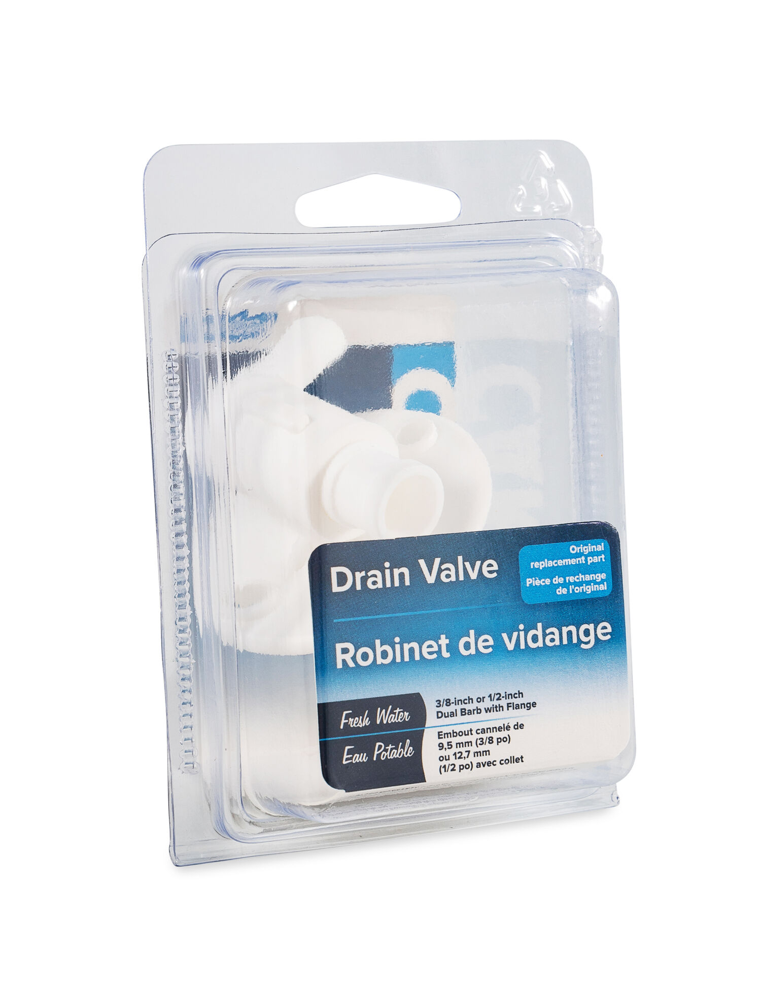 Drain Valve 3/8-In or 1/2-In Barb w/Flange
