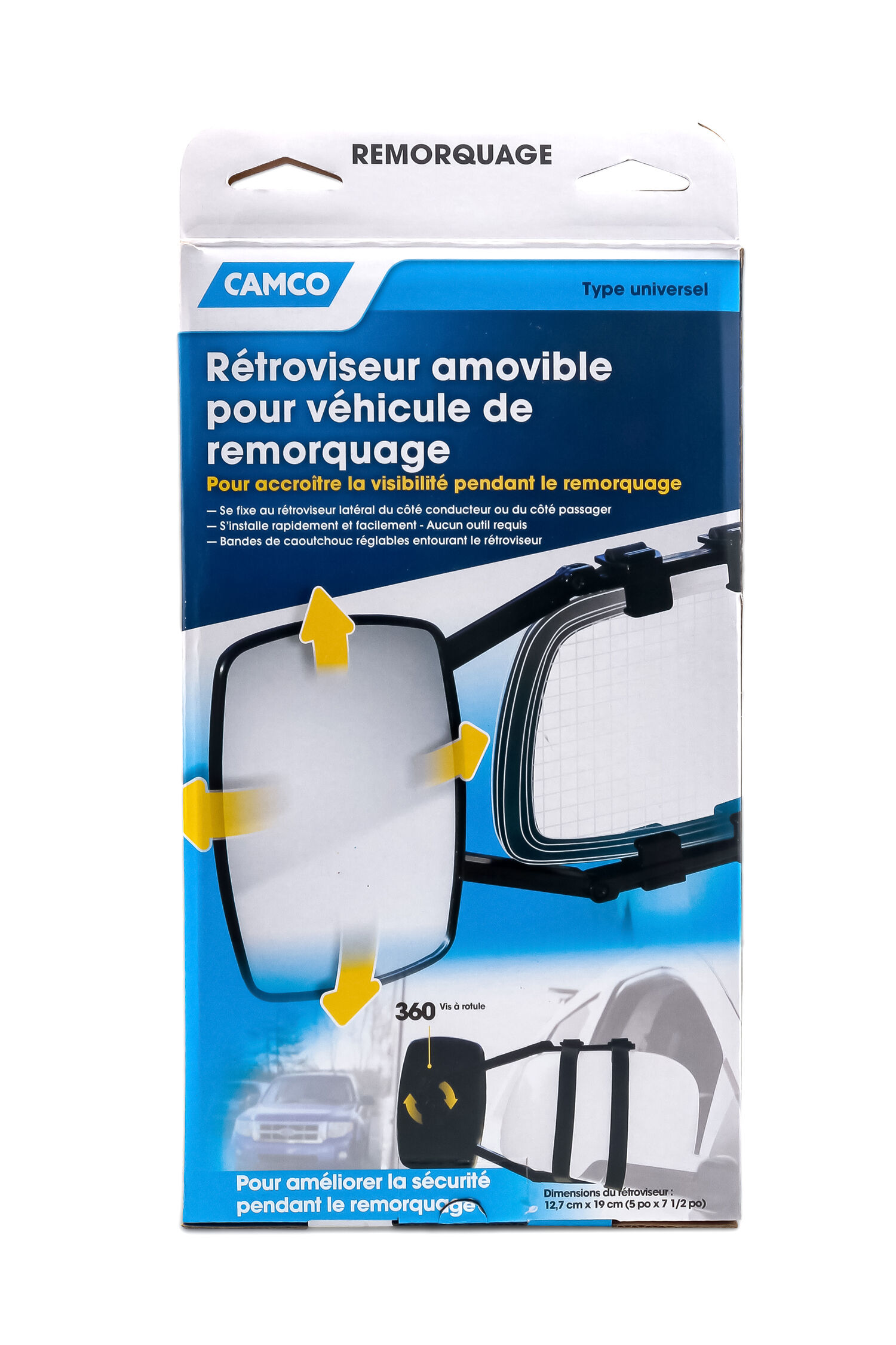 Clamp-On Single Towing Mirror