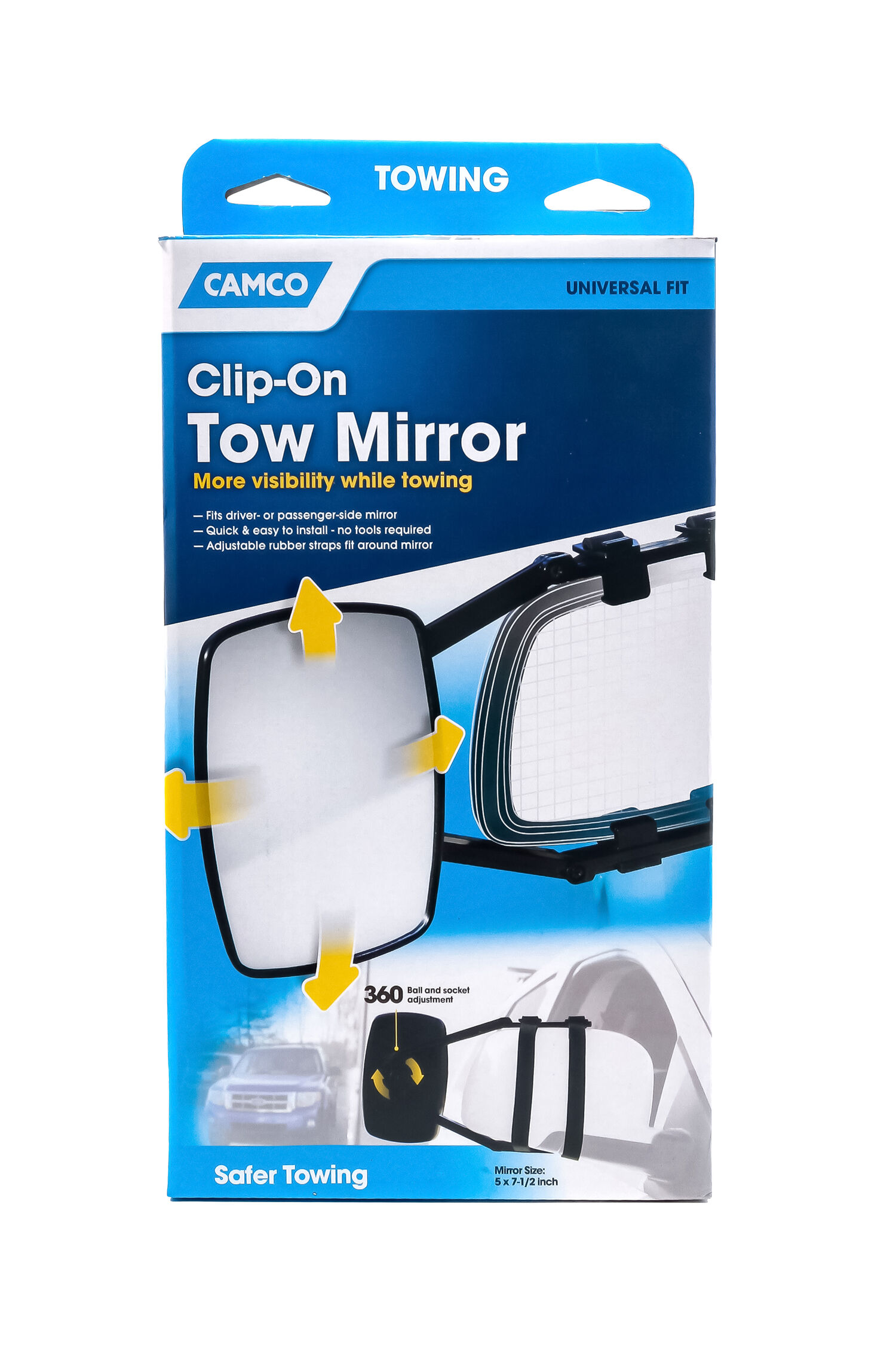 Clamp-On Single Towing Mirror