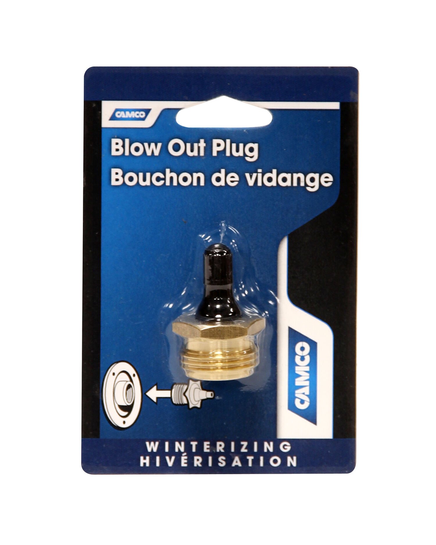 Brass Blow Out Plug with Schrader Valve