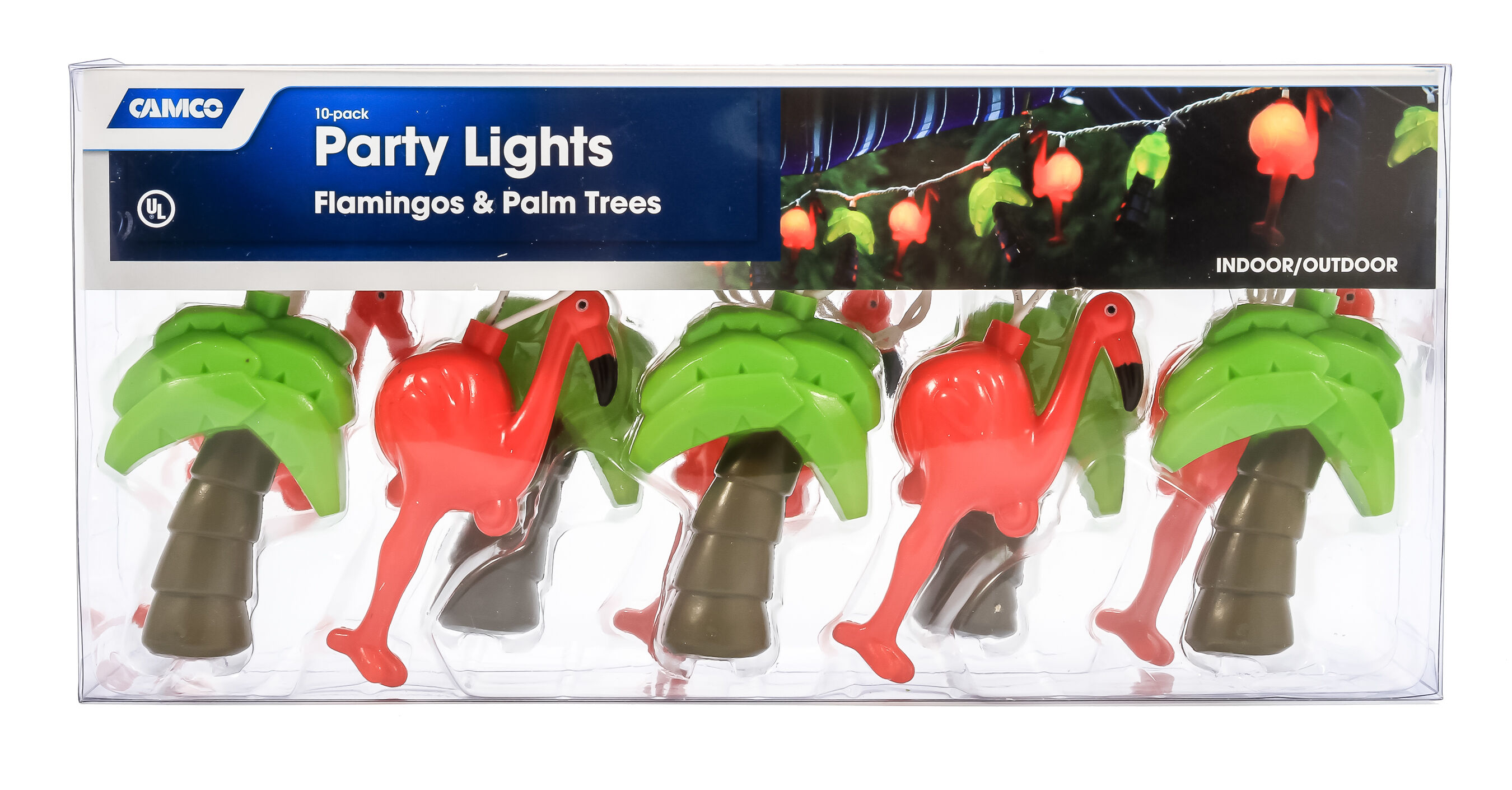 Flamingos and Palm Trees Party Lights