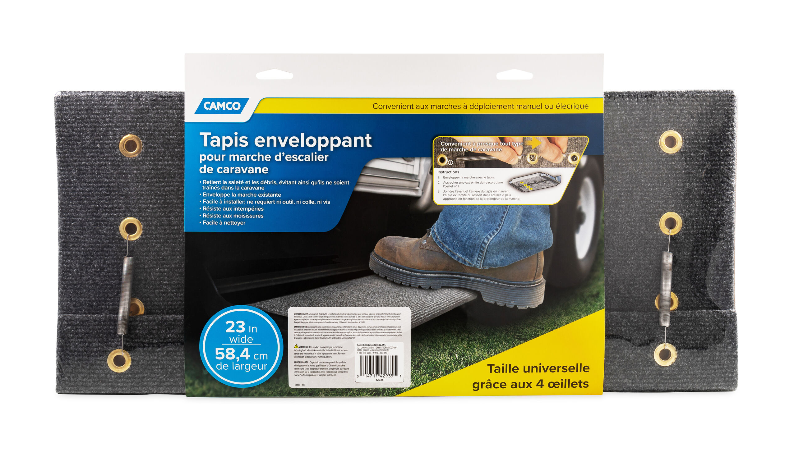 Step Rug, XL Gray 23-InW x 22-InL 