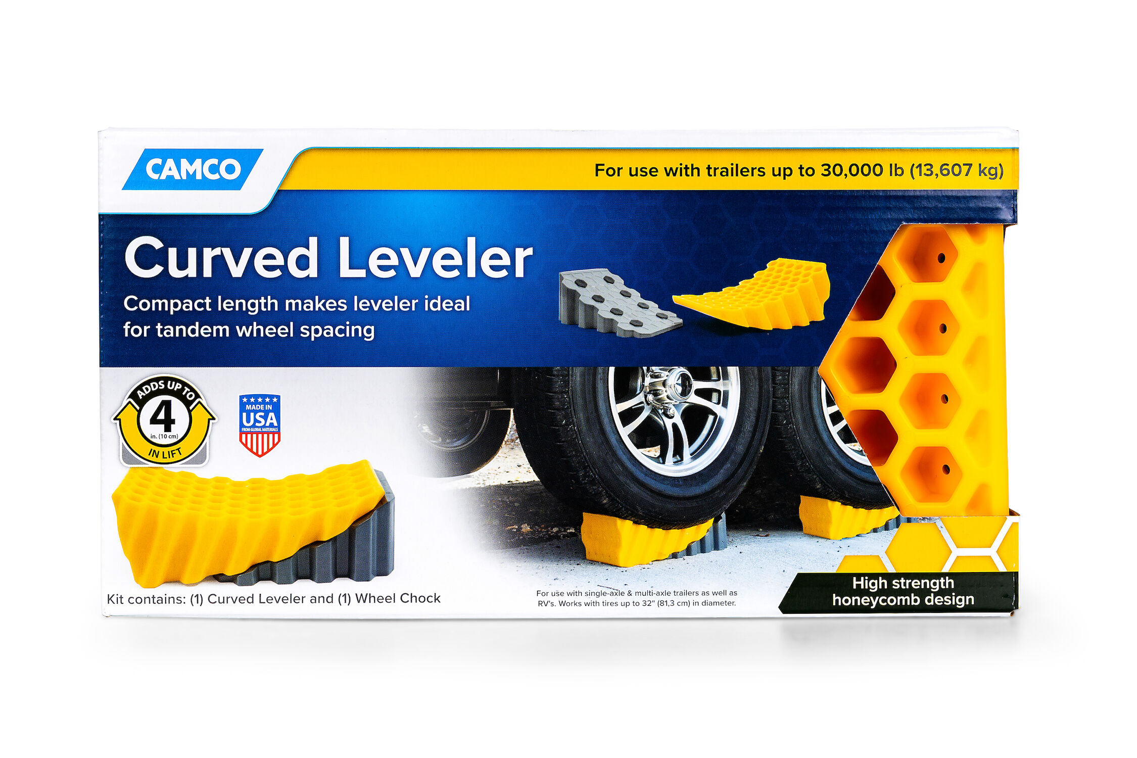 Curved Leveler and Wheel Chock 